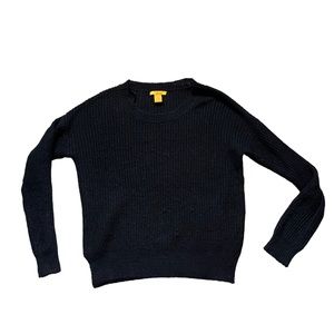 finesse black knitted sweater size large